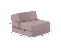 Skladací matrac / kreslo Malen - ružová