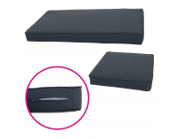 Záhradný nábytok z umelého ratanu Malkom - čierna / sivá / prírodná