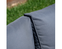 Záhradný nábytok z umelého ratanu Malkom - čierna / sivá / prírodná