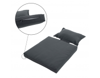 Záhradná pohovka z umelého ratanu Malory - sivá / prírodná