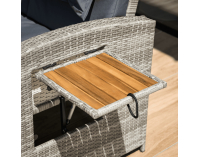 Záhradná pohovka z umelého ratanu Malory - sivá / prírodná