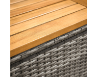 Záhradná pohovka z umelého ratanu Malory - sivá / prírodná