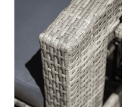 Záhradná pohovka z umelého ratanu Malory - sivá / prírodná