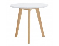 Konferenčný stolík (2 ks) Malto 2 New - biela / buk