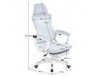 Kancelárske kreslo Malvin - svetlosivá / biela