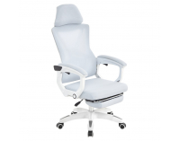Kancelárske kreslo Malvin - svetlosivá / biela