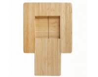 Drevená doska na krájanie syra Mandol - prírodná / strieborná