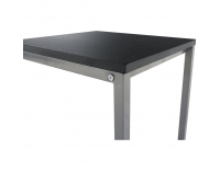 Príručný stolík na kolieskach Manny - čierna / strieborná