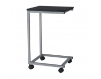 Príručný stolík na kolieskach Manny - čierna / strieborná