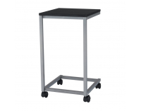 Príručný stolík na kolieskach Manny - čierna / strieborná