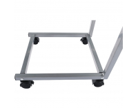 Príručný stolík na kolieskach Manny - čierna / strieborná