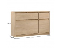 Trojdverová komoda so zásuvkami Manol K3D3S - cremona