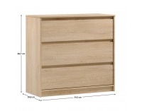 Zásuvková komoda Manol K3S - cremona