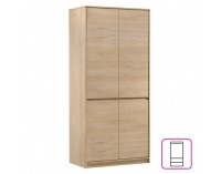 Štvordverová šatníková skriňa Manol S4D - cremona