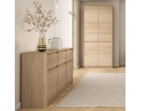 Štvordverová šatníková skriňa Manol S4D - cremona