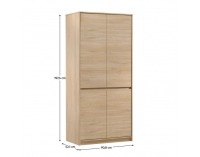 Štvordverová šatníková skriňa Manol S4D - cremona