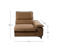 Jednosed Manty 1 1BP P - hnedá / čierna