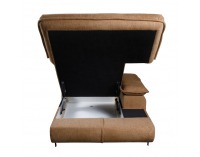 Otoman s úložným priestorom Manty OTT 1BP ZP P - hnedá / čierna