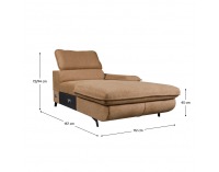 Otoman s úložným priestorom Manty OTT 1BP ZP P - hnedá / čierna