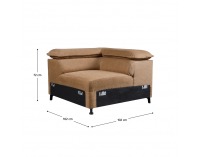 Rohová časť Manty R - hnedá / čierna