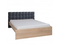 Posteľový rám Mexim 160 - dub sonoma / tmavosivá