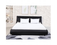 Manželská posteľ s roštom a osvetlením Felina 160x200 cm - čierna