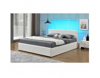 Manželská posteľ s roštom a osvetlením Jada New 160x200 cm - biela