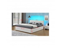 Manželská posteľ s roštom a osvetlením Jada New 180x200 cm - biela