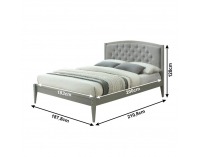 Manželská posteľ s roštom Adore 183 - sivá vintage / svetlosivá