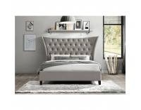 Manželská posteľ s roštom Alesia 180x200 cm - svetlohnedá / čierna