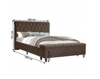 Manželská posteľ s roštom Angala 160x200 cm - hnedá