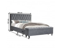 Manželská posteľ s roštom Angala 180x200 cm - sivá