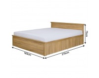 Manželská posteľ s roštom Leon MZ21 160x200 cm - dub grand