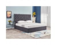 Manželská posteľ s roštom Nadia 160x200 cm - tmavosivá