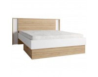 Posteľový rám Simpla 160 - biela / dub divoký