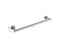 Držiak na uteráky Mapi - strieborná