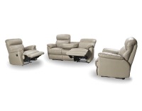Kožená sedacia súprava s rozkladom Marcodom 05-001 - taupe koža