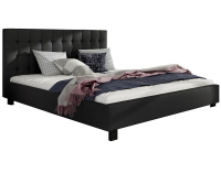 Čalúnená manželská posteľ s roštom Maren 160 - čierna