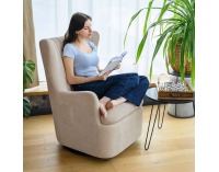 Relaxačné otočné kreslo Maren - sivobéžová