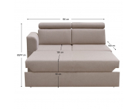 Otoman s rozkladom Marieta 2 1B ZF L - béžová