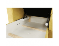 Rohová sedačka U s rozkladom a úložným priestorom Marieta P - žltá / hnedá