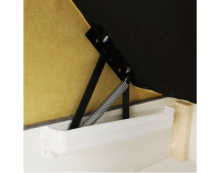 Rohová sedačka U s rozkladom a úložným priestorom Marieta P - žltá / hnedá