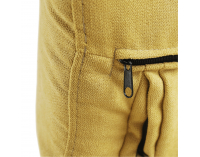 Rohová sedačka U s rozkladom a úložným priestorom Marieta P - žltá / hnedá