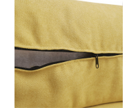 Rohová sedačka U s rozkladom a úložným priestorom Marieta P - žltá / hnedá