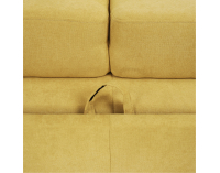 Rohová sedačka U s rozkladom a úložným priestorom Marieta P - žltá / hnedá