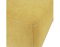 Rohová sedačka U s rozkladom a úložným priestorom Marieta P - žltá / hnedá