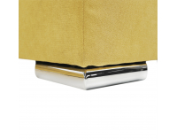 Rohová sedačka U s rozkladom a úložným priestorom Marieta P - žltá / hnedá