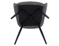 Jedálenské kreslo Marken - sivá / čierna