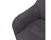 Jedálenské kreslo Marken - sivá / čierna