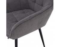 Jedálenské kreslo Marken - sivá / čierna